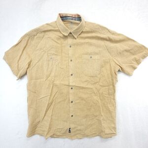 Kuhl Skorpio Short Sleeve Button Up Size XXL Linen Cotton Pockets Lightweight